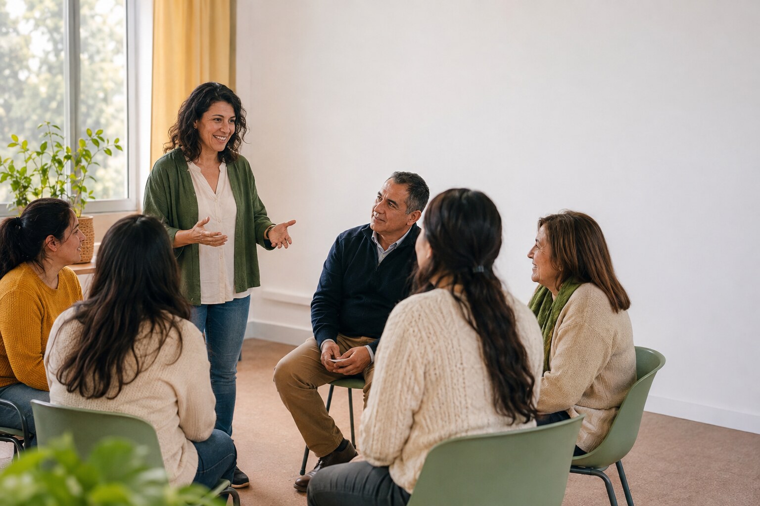 Profesionales participando en una capacitación colaborativa